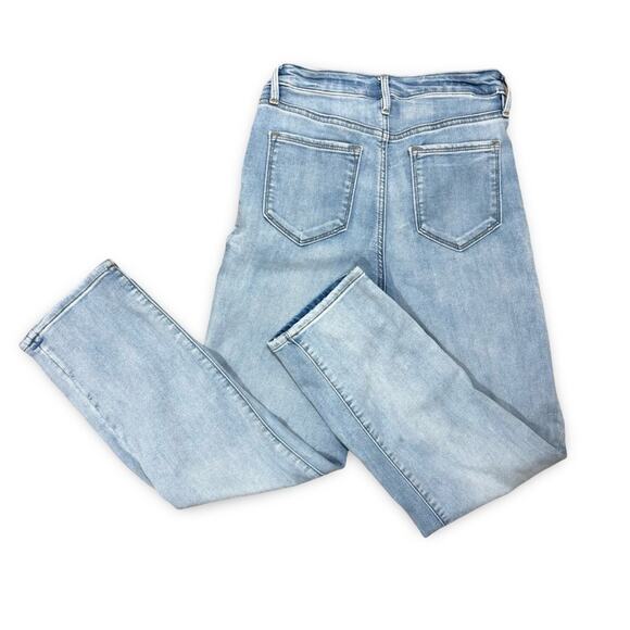 Athleta Light Wash Denim Jeans High Rise Straight Leg Relaxed Skinny Fit Size 0 - Picture 4 of 4